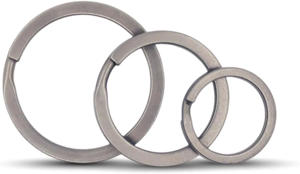 Titanium Key Rings - 3 Pieces in 3 Sizes for Keychains and Carabiners - Durable, Versatile, and Ideal for Everyday Use