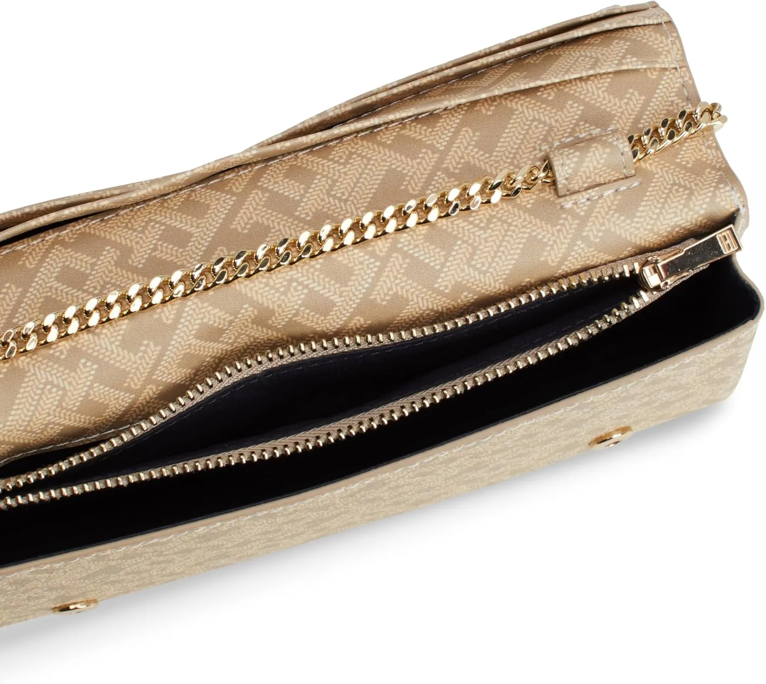 Tommy Hilfiger Monogram Clutch with Removable Chain