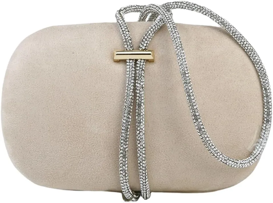 Trendy Clutch Purse Evening Bag for Women Evening Wedding Party Rhinestone Crossbody Shoulder Bag Handbag with Chain