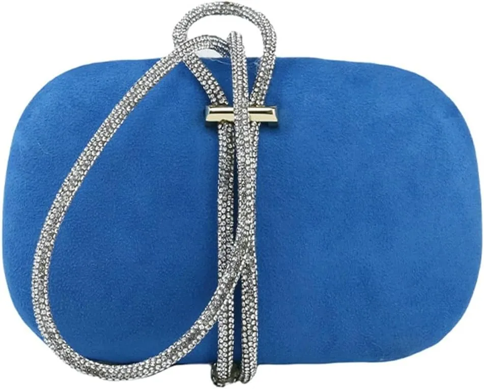 Trendy Clutch Purse Evening Bag for Women Evening Wedding Party Rhinestone Crossbody Shoulder Bag Handbag with Chain