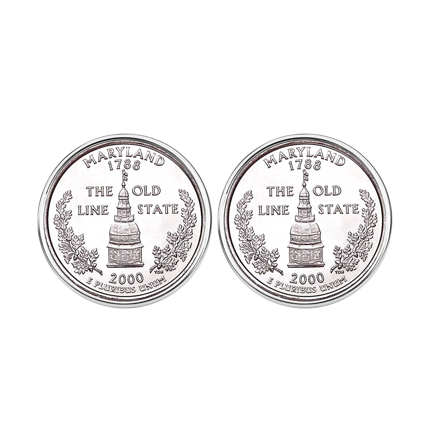 US 2000 Maryland State Quarters Bu Unc Coins Cufflinks NEW