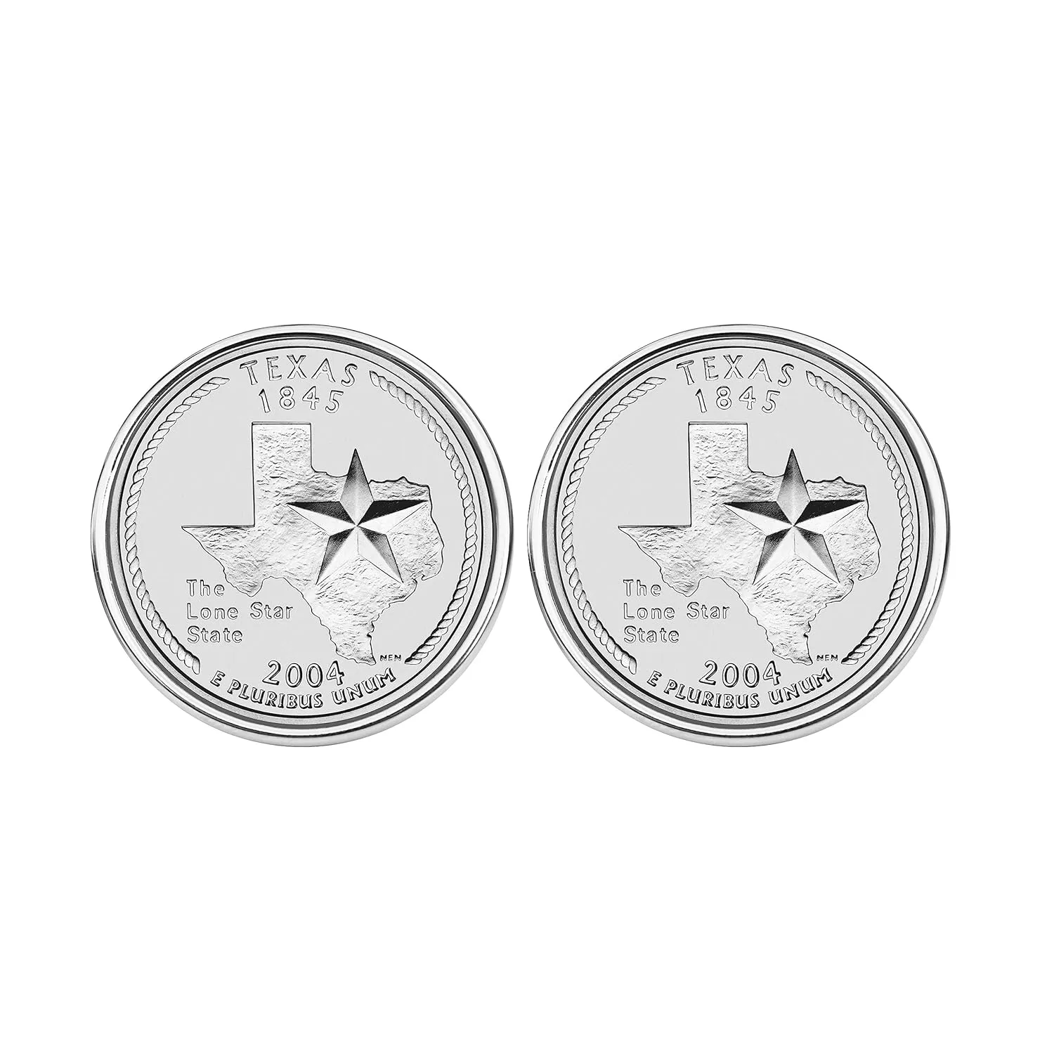 US 2004 Texas State Quarters Bu Unc Coins Cufflinks NEW