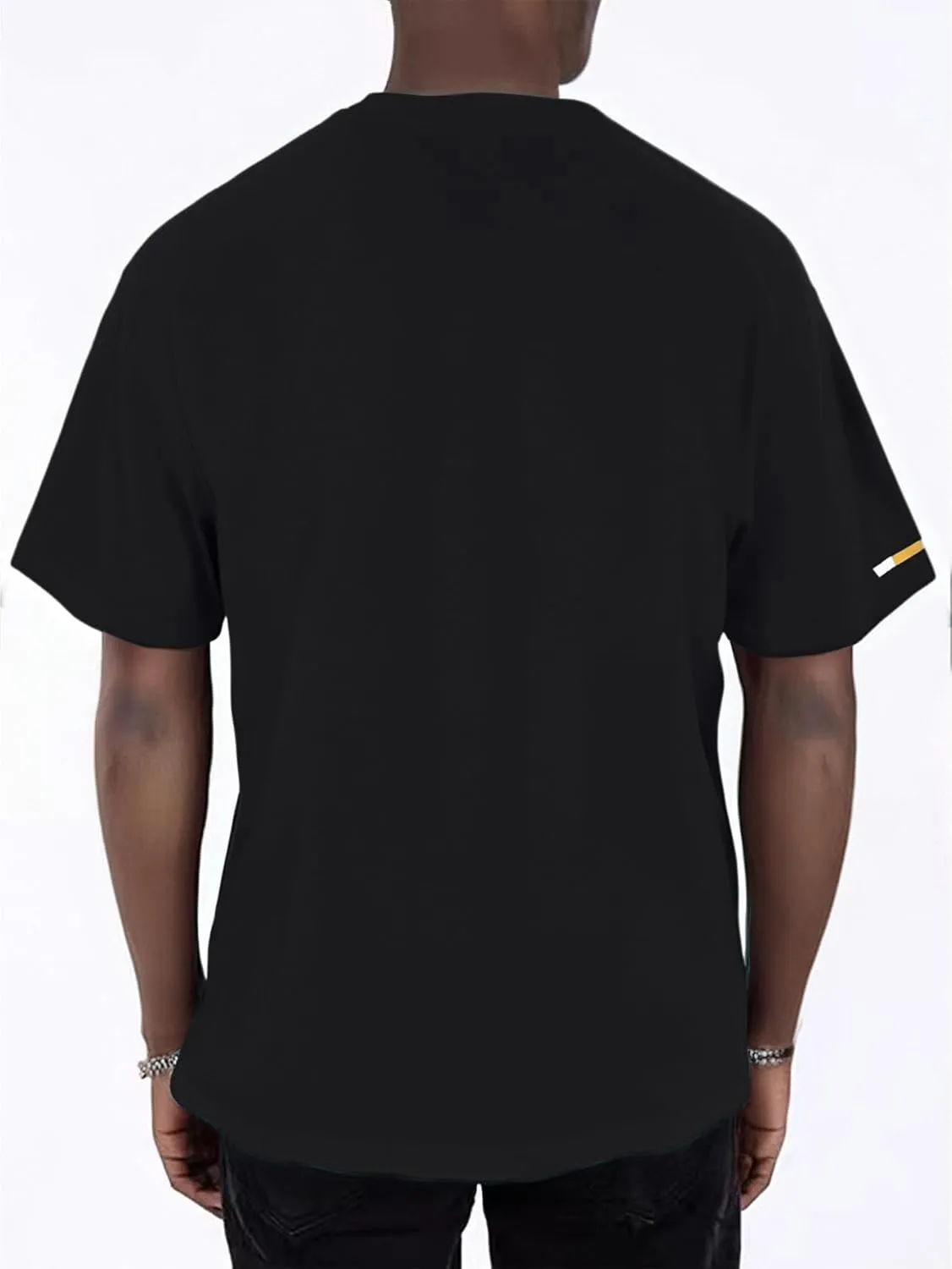 Verdusa Men's Graphic Tees Letter Print Short Sleeve Classic Tops Crewneck Casual T Shirt