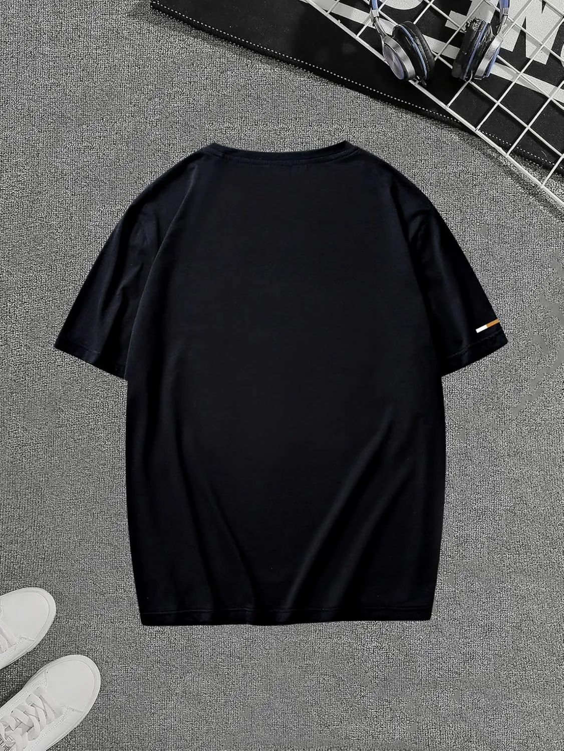 Verdusa Men's Graphic Tees Letter Print Short Sleeve Classic Tops Crewneck Casual T Shirt
