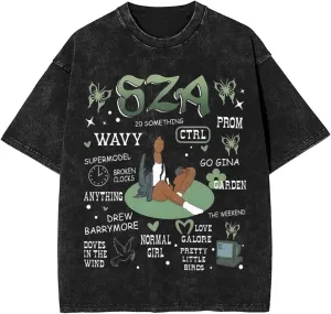 Vintage Oversized T Shirt Szas Mens Summer Sport Tee Classic Short Sleeves Tops