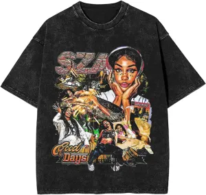 Vintage Oversized T Shirt Szas Mens Summer Sport Tee Classic Short Sleeves Tops
