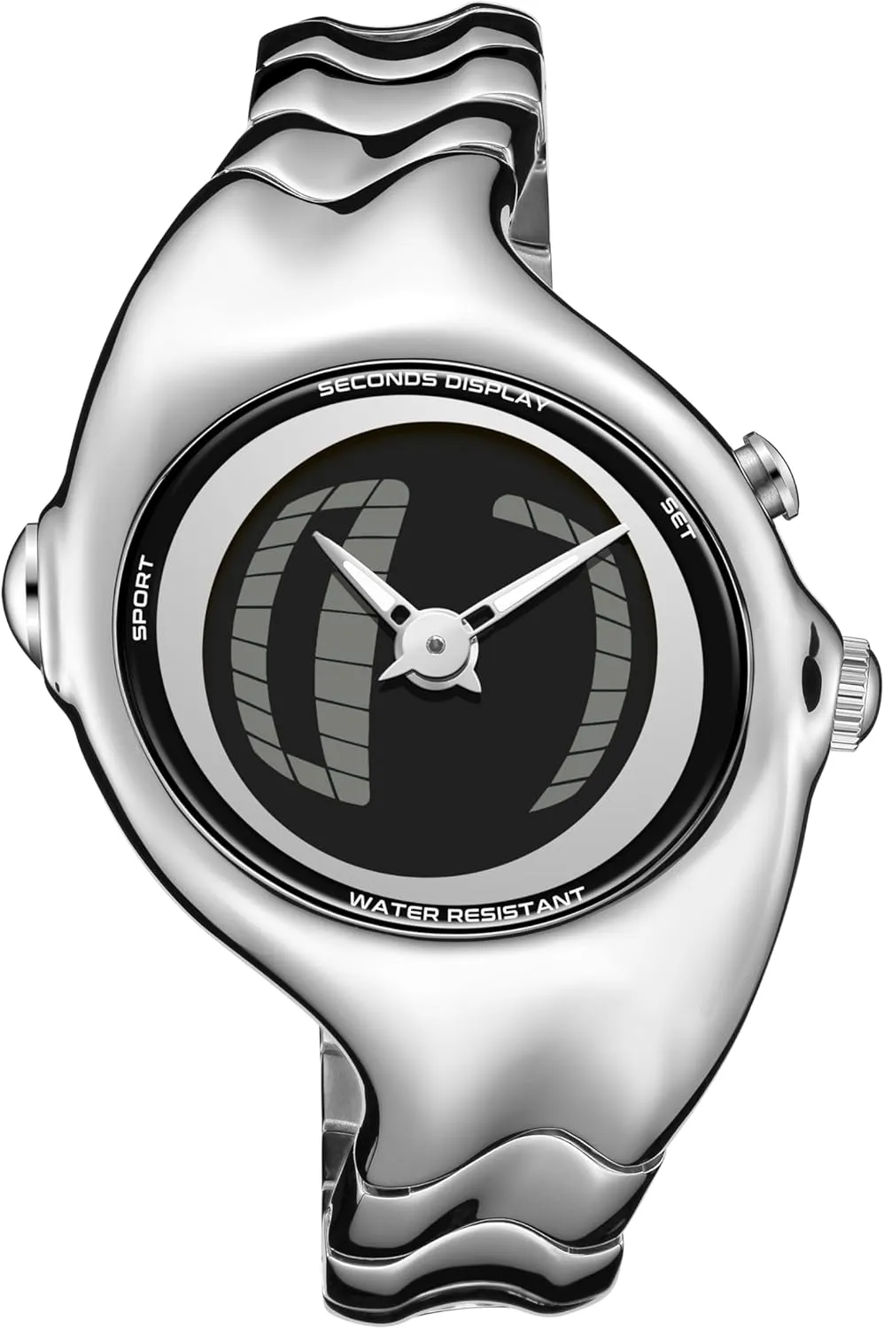 Watches for Men Stainless Steel Band Mens Watches Waterproof Big Face Analog Quartz Watch Sport Casual Classical Fashion Designer Dress Futuristic Wrist Watches Elegant Gift for Men Cool Watch