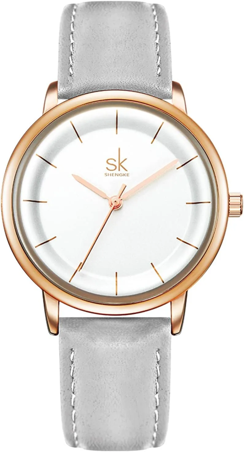 Watches for Women Wrist for Women Quartz Leather Strap Minimalist Formal Casual Women Watch Waterproof with Gift Box