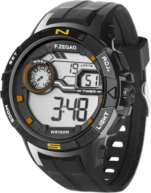 Waterproof Watch for Swimming 10ATM, Military Watches for Men Sports Outdoor Surf, Tactics Multi Function Date LED Alarm Stopwatch