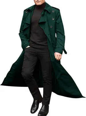 Windbreaker Jackets for Men Classic Loose Long Casual Trendy Solid Jacket