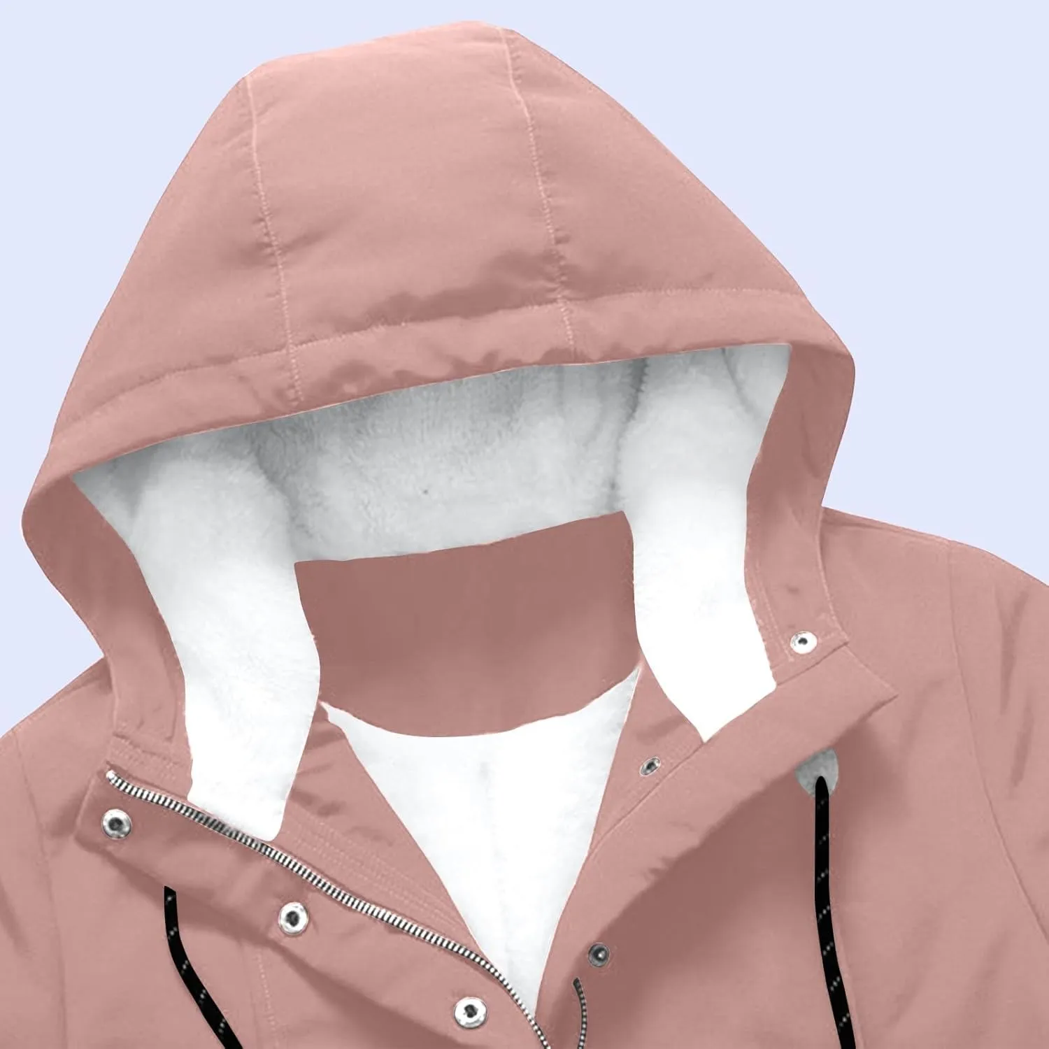 Winter Coats for Women 2024 Trendy Plus Size Warm Sherpa Fleece Lined Jackets Fleece Hooded Parka Peacoat Outerwear