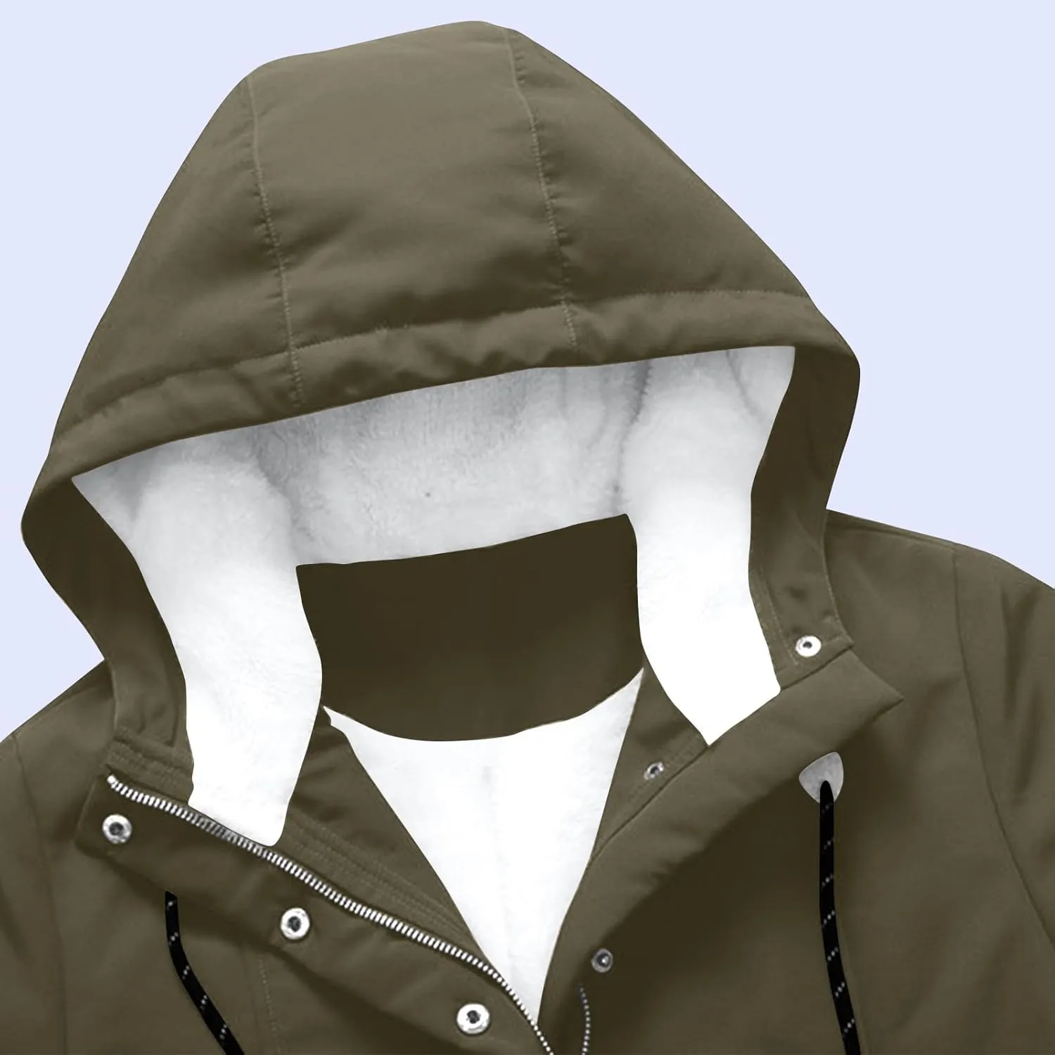 Winter Coats for Women 2024 Trendy Plus Size Warm Sherpa Fleece Lined Jackets Fleece Hooded Parka Peacoat Outerwear