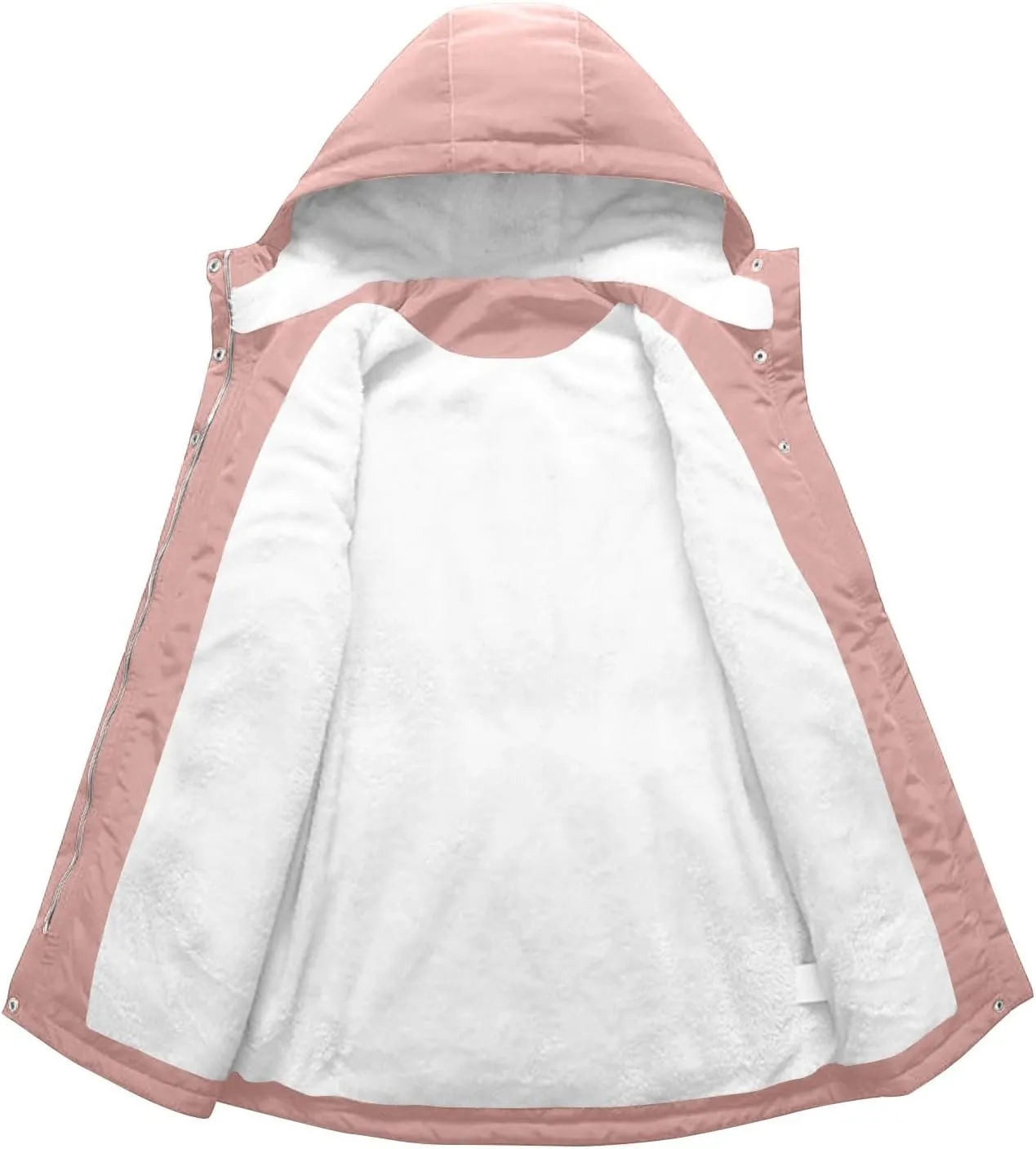 Winter Coats for Women 2024 Trendy Plus Size Warm Sherpa Fleece Lined Jackets Fleece Hooded Parka Peacoat Outerwear