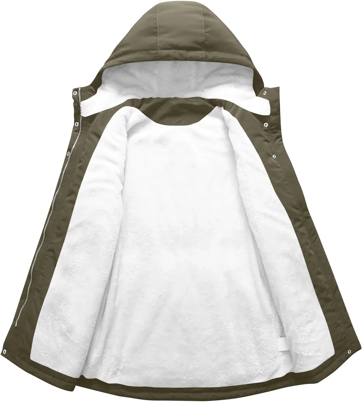 Winter Coats for Women 2024 Trendy Plus Size Warm Sherpa Fleece Lined Jackets Fleece Hooded Parka Peacoat Outerwear