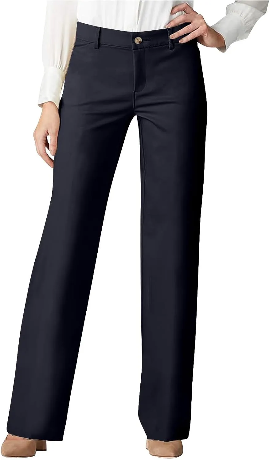 Women Dress Pants Flare Leggings Work Office Pant Wide Leg Slacks High Waist Bootcut Business Trousers Bottoms Clothes