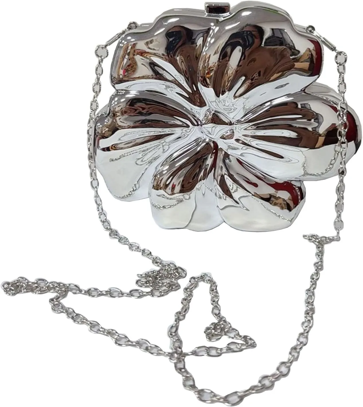 Women Evening Bag Flower Shape Evening Clutch Bag Female Acrylic Evening Handbag Crossbody Bag Chain Strap Shoulder Bag
