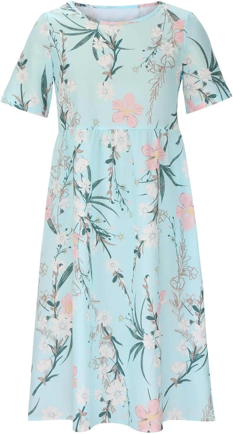 Women Sun Dresses Vneck Dresses Sun Dresses for Women Short Sleeve Maxi Long Beach Festival Hawaiian Sun Dresses