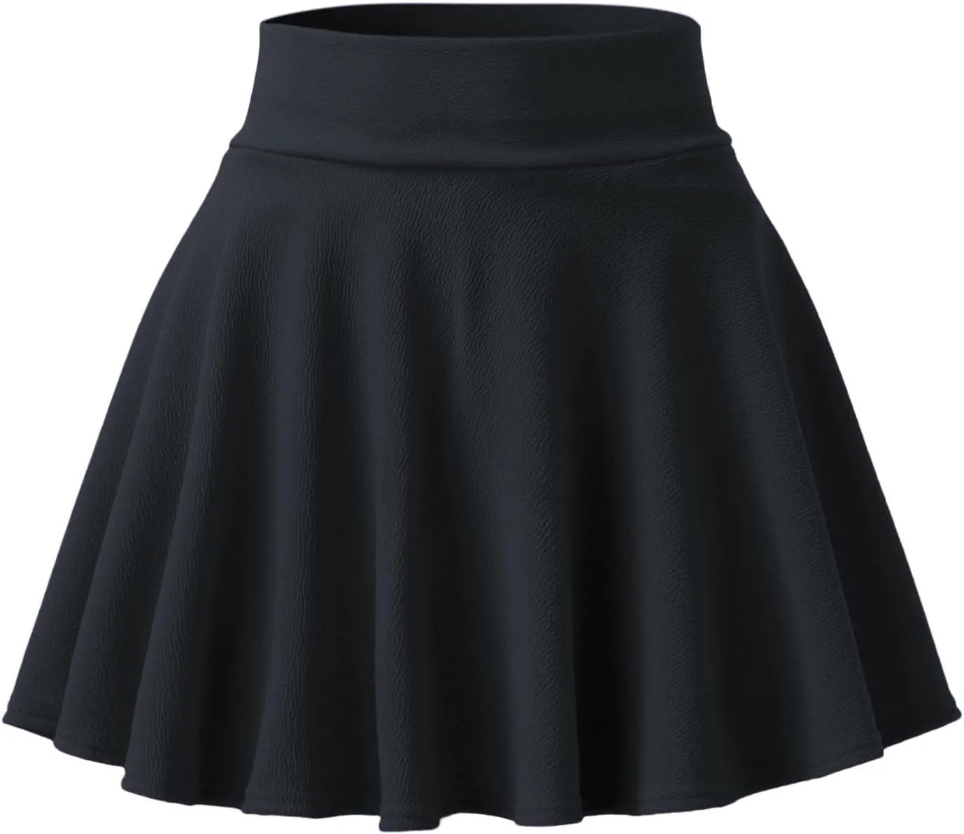 Women's Casual Stretchy Flared Pleated A-Line Mini Skater Skirt with Shorts Skater Party Skirt