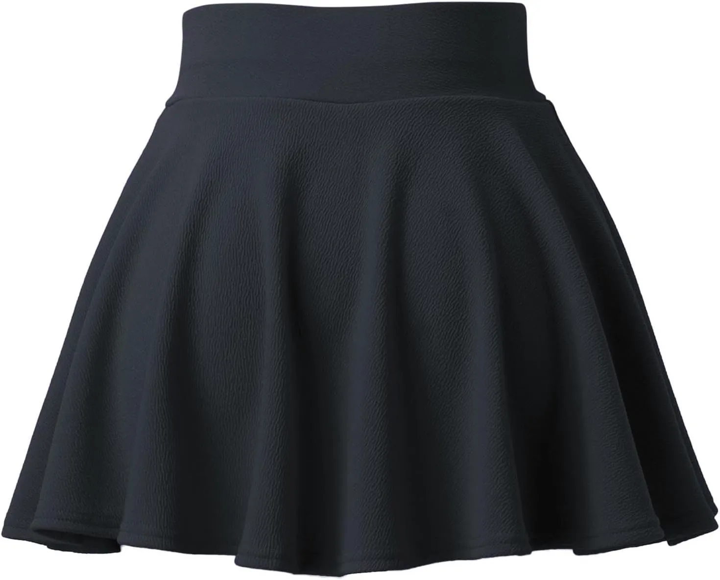Women's Casual Stretchy Flared Pleated A-Line Mini Skater Skirt with Shorts Skater Party Skirt