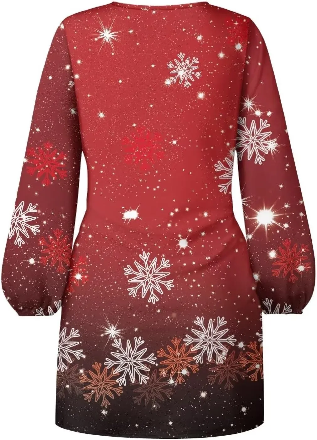 Women's Fall Elegant Long Lantern Sleeve Fashion Short Dress Crew Neck Tie Waist Elegant Formal Mini Dresses