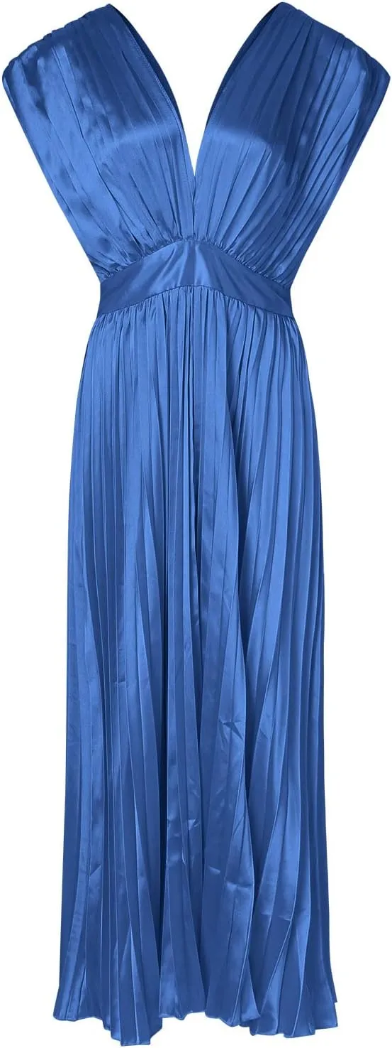Womens Large Loose Sexy Pleated Dress Casual Loose Zipper Sleeveless Dress Ball Gown Plus Size Dresses for Women