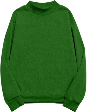 Women's Oversized Round Neck Sweatshirts Long Sleeve Turtleneck Sweatshirt Fall Classic Pullover Tops