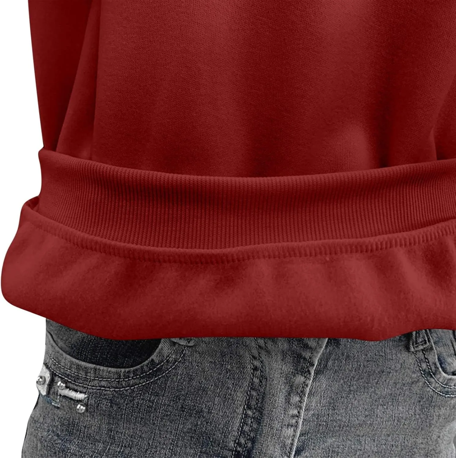 Women's Oversized Round Neck Sweatshirts Long Sleeve Turtleneck Sweatshirt Fall Classic Pullover Tops