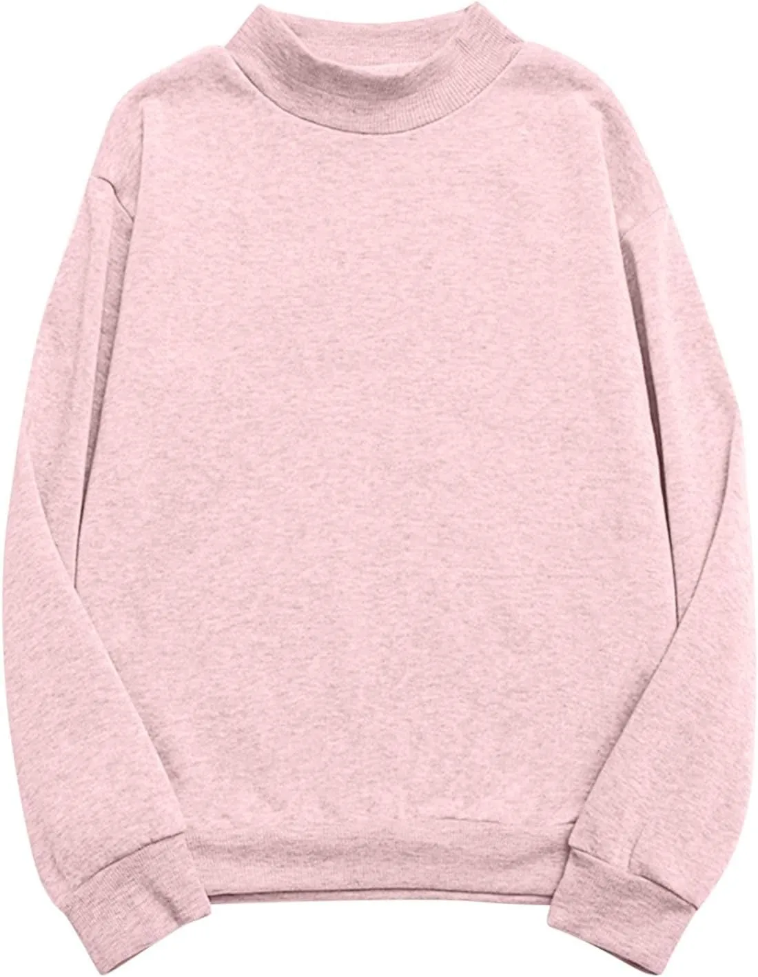 Women's Oversized Round Neck Sweatshirts Long Sleeve Turtleneck Sweatshirt Fall Classic Pullover Tops