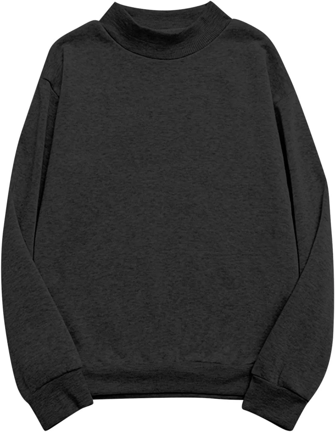 Women's Oversized Round Neck Sweatshirts Long Sleeve Turtleneck Sweatshirt Fall Classic Pullover Tops