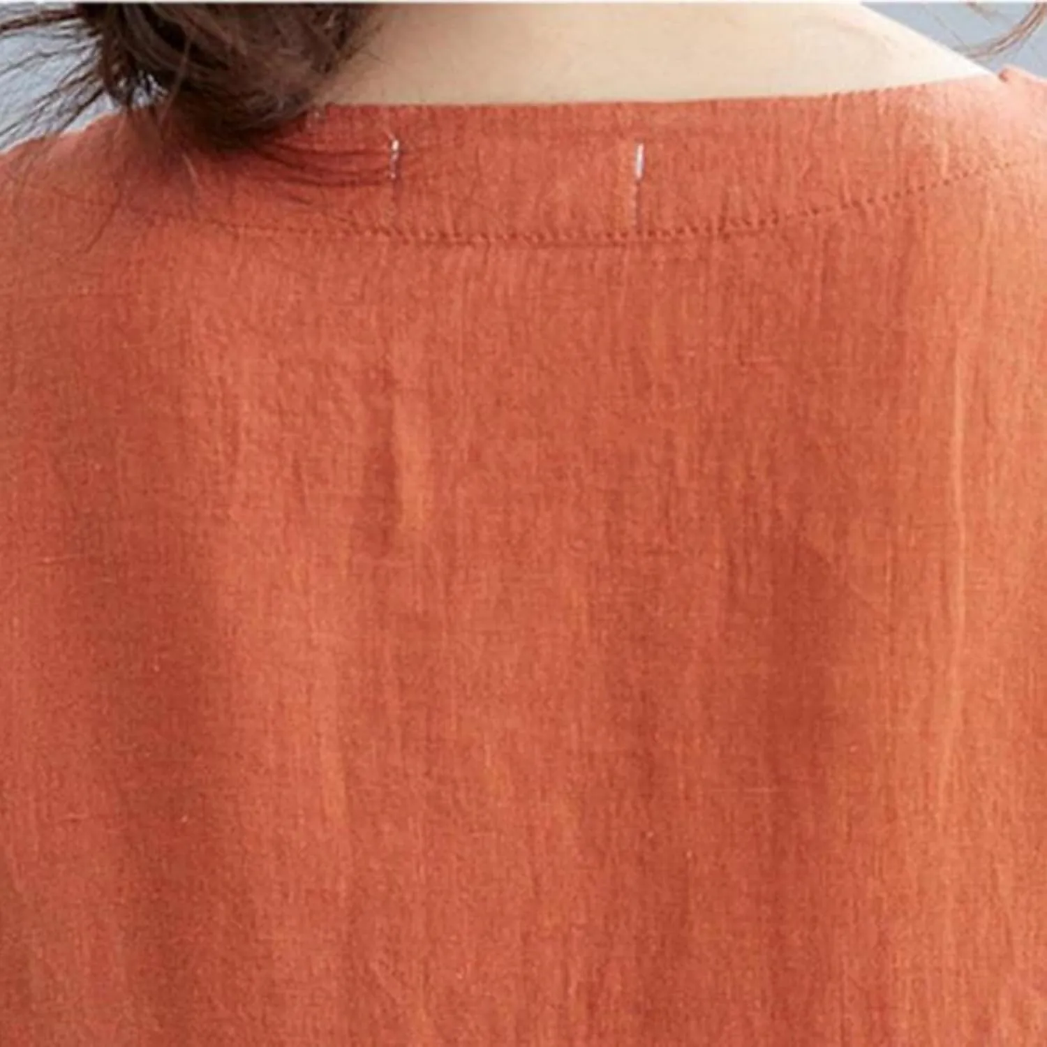 Women's Summer Cotton Linen Dresses with Pockets Solid Color Short Sleeve Crew Neck Casual Loose Fit Midi Dress