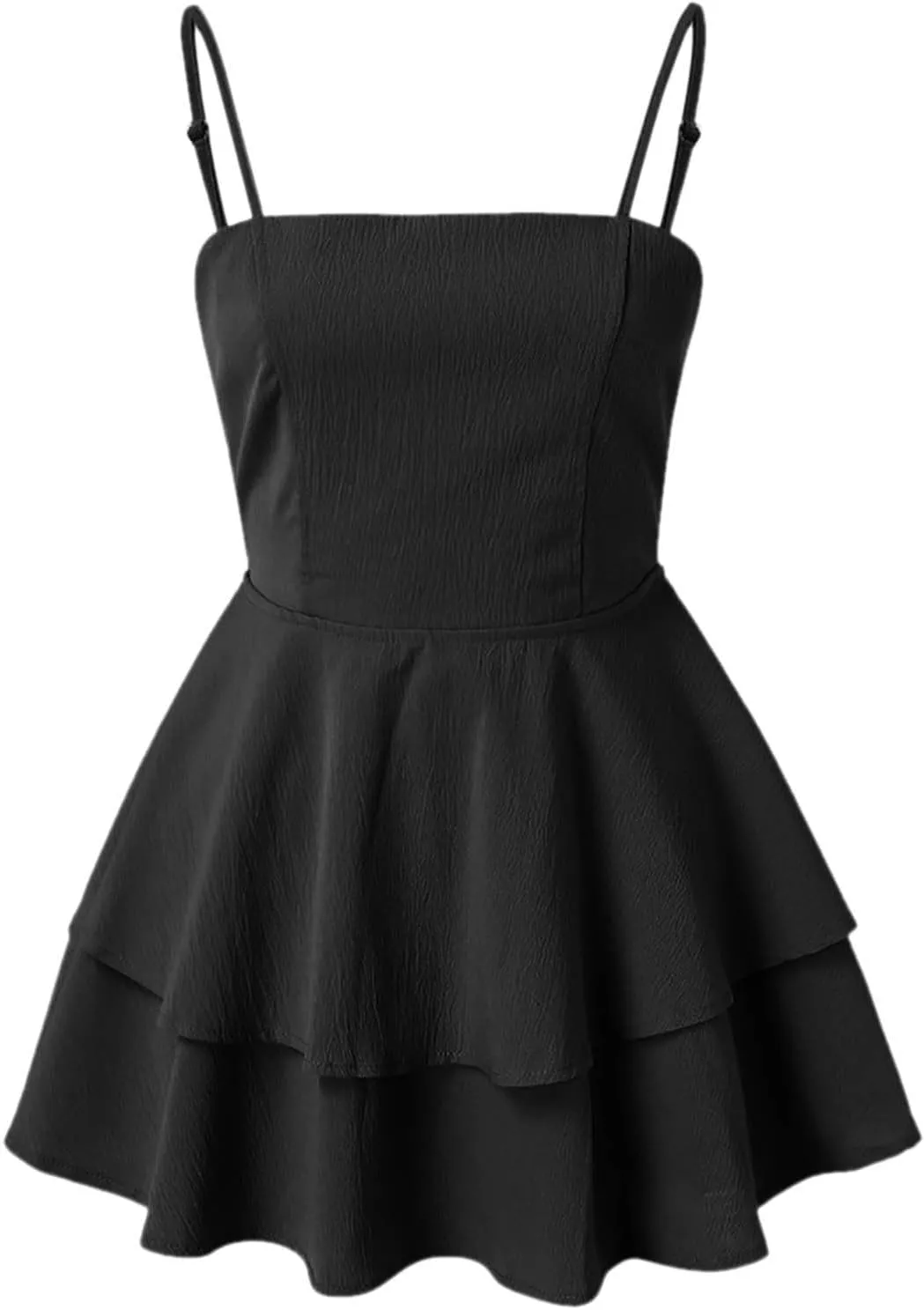 Womens Summer Dress Beach Casual Loose Tshirt Square Neck Strap Mini Dresses Back Bowknot Sun Dresses for Women