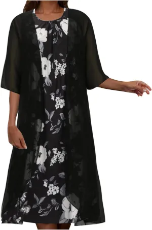 Womens Summer Dresses Cardigan Lightweight Dress Elegant Gauze Casual Dressy Clothes Plus Size Formal Long Sundress