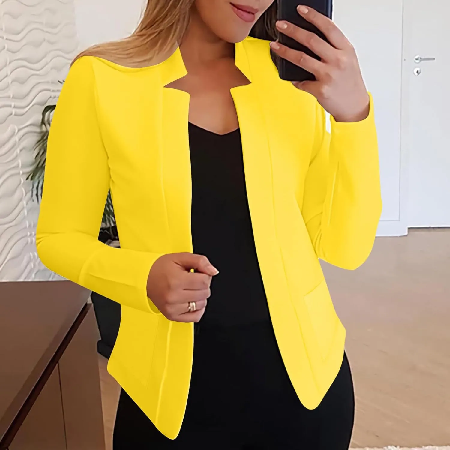 Women's Work Office Blazer Fall Fashion Business Casual Long Sleeve Petite Blazer Dressy Suit Jackets Trendy Outfits