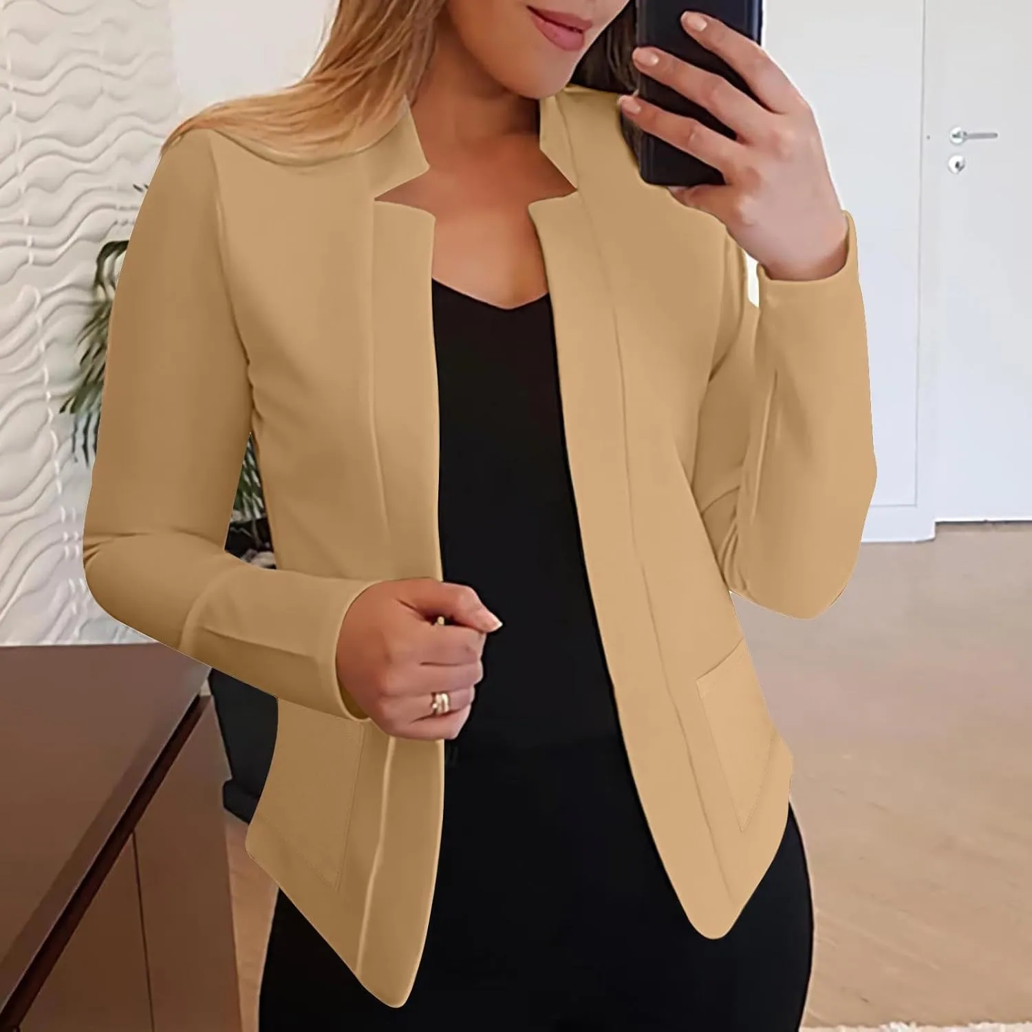 Women's Work Office Blazer Fall Fashion Business Casual Long Sleeve Petite Blazer Dressy Suit Jackets Trendy Outfits
