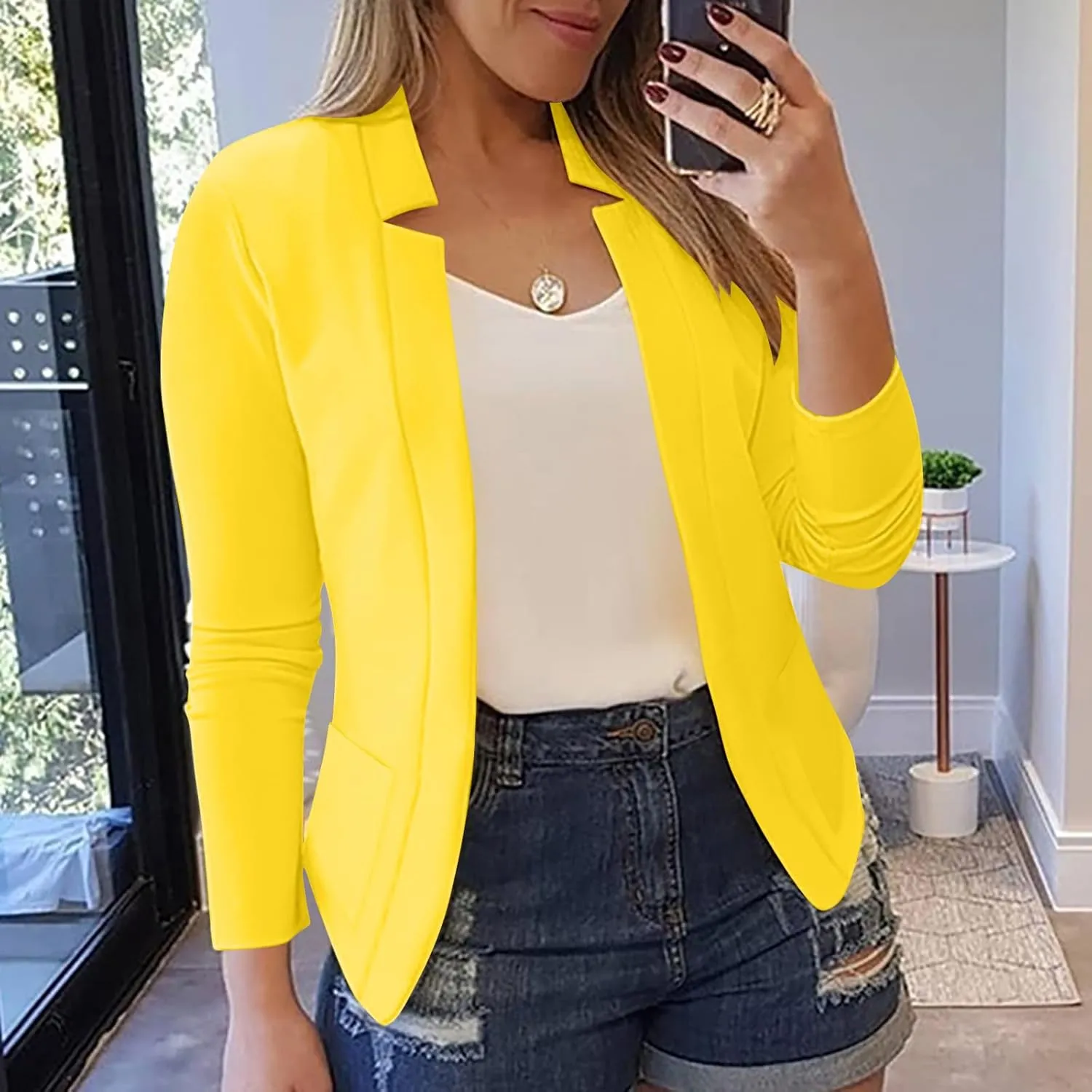 Women's Work Office Blazer Fall Fashion Business Casual Long Sleeve Petite Blazer Dressy Suit Jackets Trendy Outfits