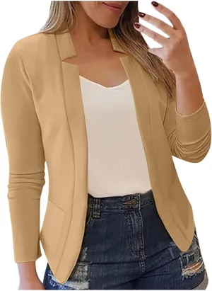 Women's Work Office Blazer Fall Fashion Business Casual Long Sleeve Petite Blazer Dressy Suit Jackets Trendy Outfits