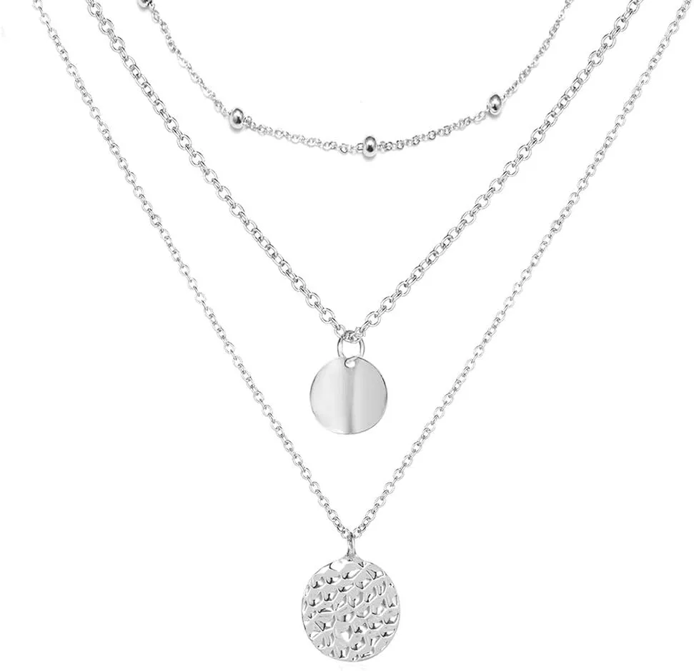 YANCHUN Layered Necklace for Women Stackable Necklaces Set Dainty Chain Necklace Layering Stack Charm Necklace Trendy Jewelry Christmas Gifts Stuffs Stocking Stuffers for Women