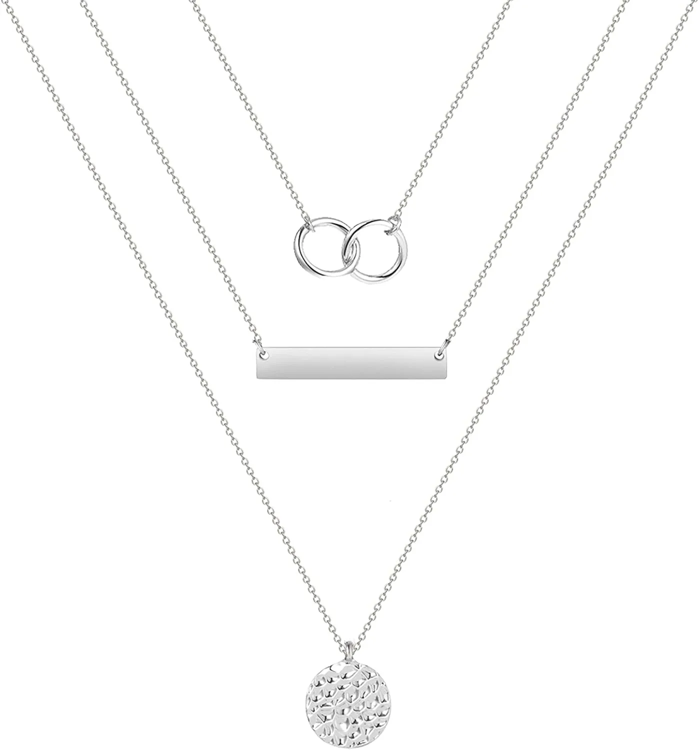 YANCHUN Layered Necklace for Women Stackable Necklaces Set Dainty Chain Necklace Layering Stack Charm Necklace Trendy Jewelry Christmas Gifts Stuffs Stocking Stuffers for Women