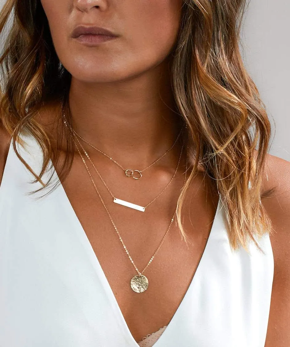 YANCHUN Layered Necklace for Women Stackable Necklaces Set Dainty Chain Necklace Layering Stack Charm Necklace Trendy Jewelry Christmas Gifts Stuffs Stocking Stuffers for Women