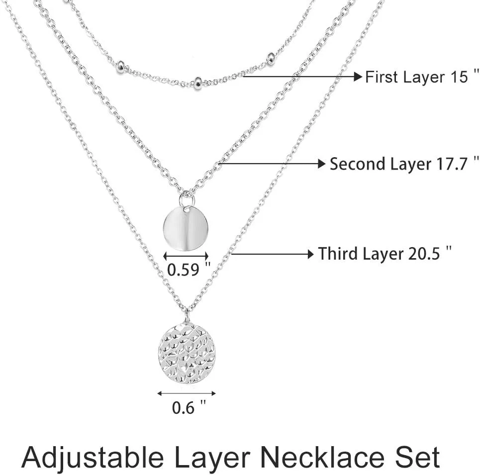 YANCHUN Layered Necklace for Women Stackable Necklaces Set Dainty Chain Necklace Layering Stack Charm Necklace Trendy Jewelry Christmas Gifts Stuffs Stocking Stuffers for Women