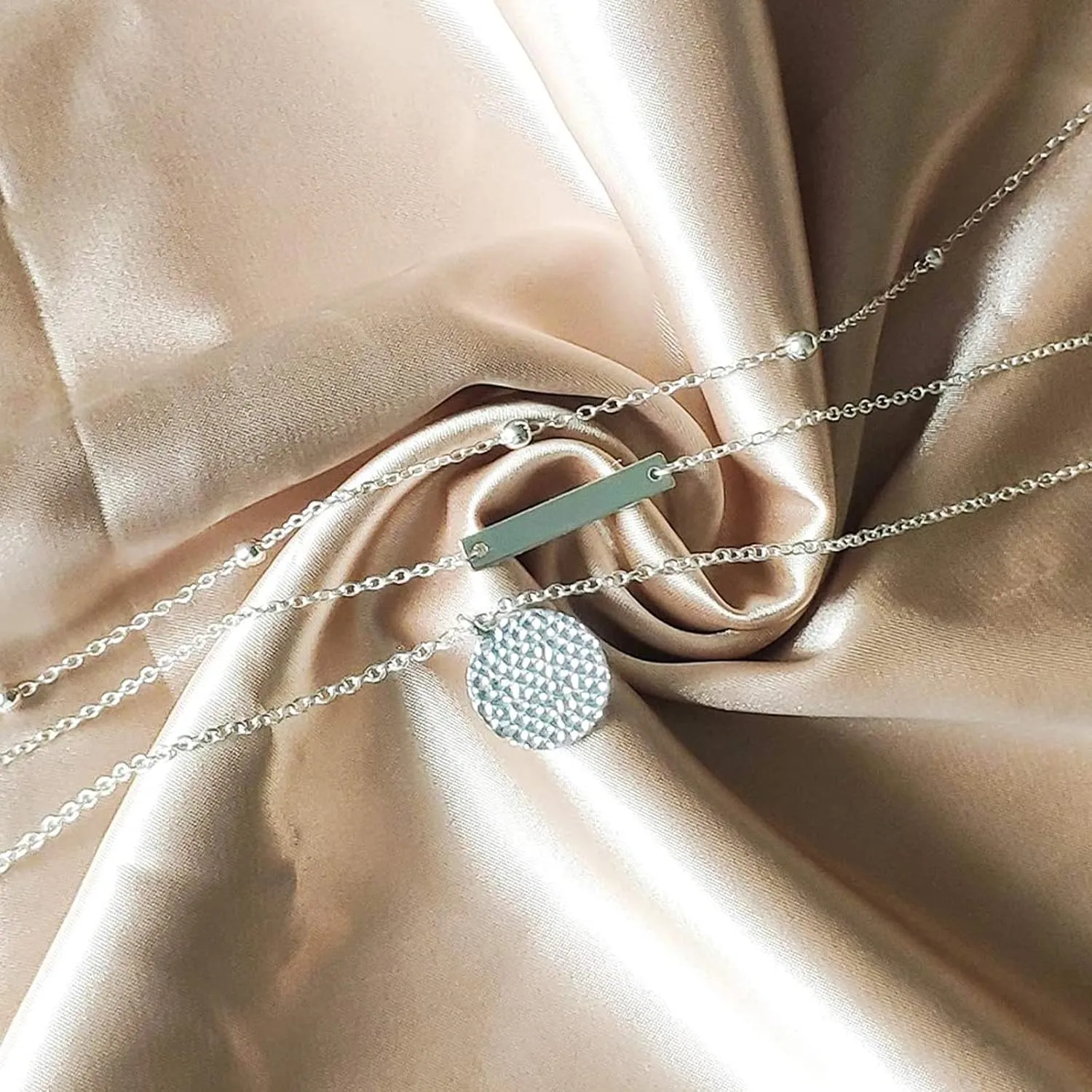 YANCHUN Layered Necklace for Women Stackable Necklaces Set Dainty Chain Necklace Layering Stack Charm Necklace Trendy Jewelry Christmas Gifts Stuffs Stocking Stuffers for Women
