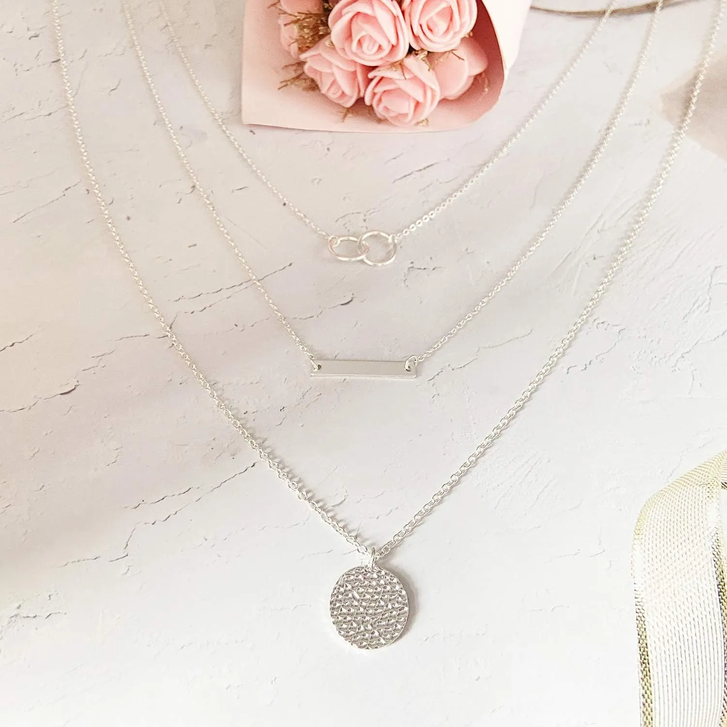 YANCHUN Layered Necklace for Women Stackable Necklaces Set Dainty Chain Necklace Layering Stack Charm Necklace Trendy Jewelry Christmas Gifts Stuffs Stocking Stuffers for Women